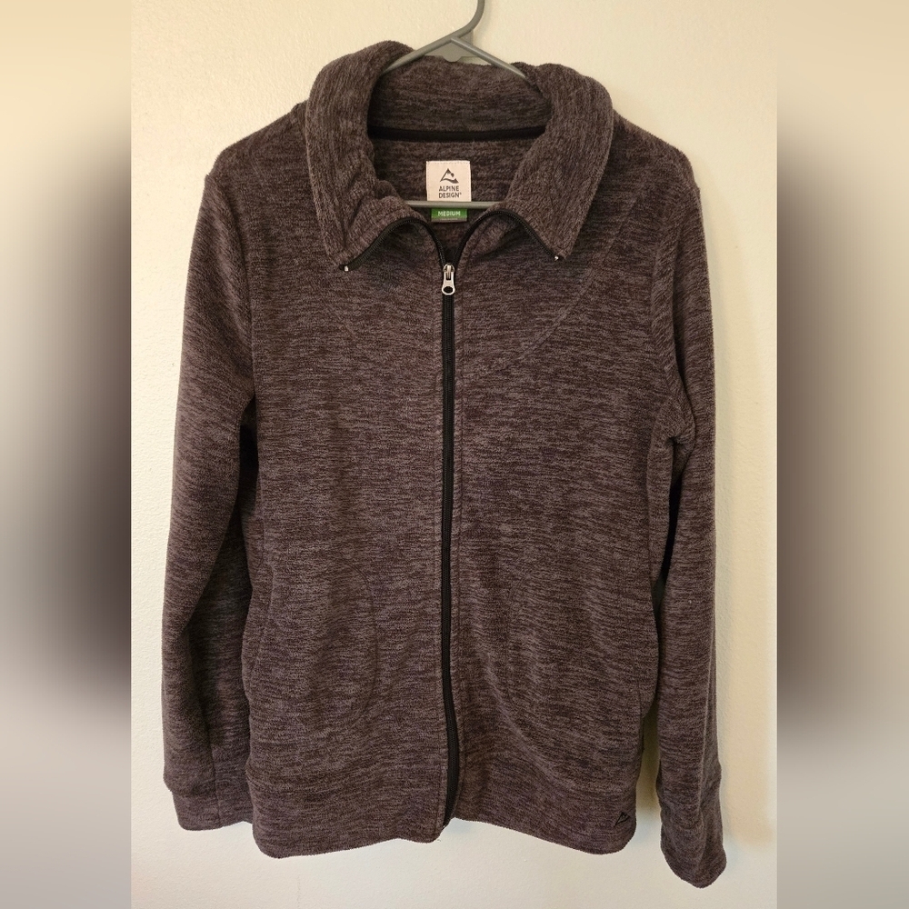 Alpine Design Dark Gray Fleece Jacket Size Medium